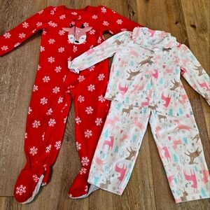Fleece reindeer pajamas